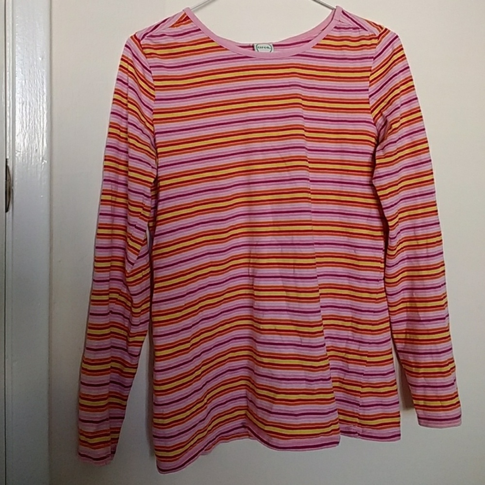 Bright and cheery striped long-sleeve tee